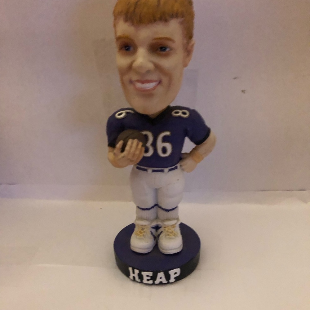 Todd Heap Bobblehead Baltimore Raven 86 Football NFL Licensed Purple Collectible